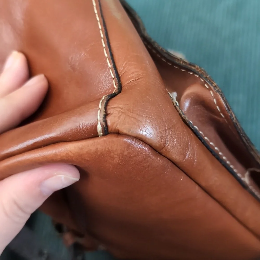 EUC Patricia Nash Heritage Aberdeen Leather Backpack Purse Brown - Picture 8 of 14